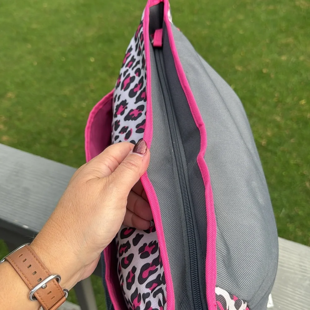 Carter's Leopard Print Baby Diaper & Travel Bag (Pink & Gray)(New With Tags)